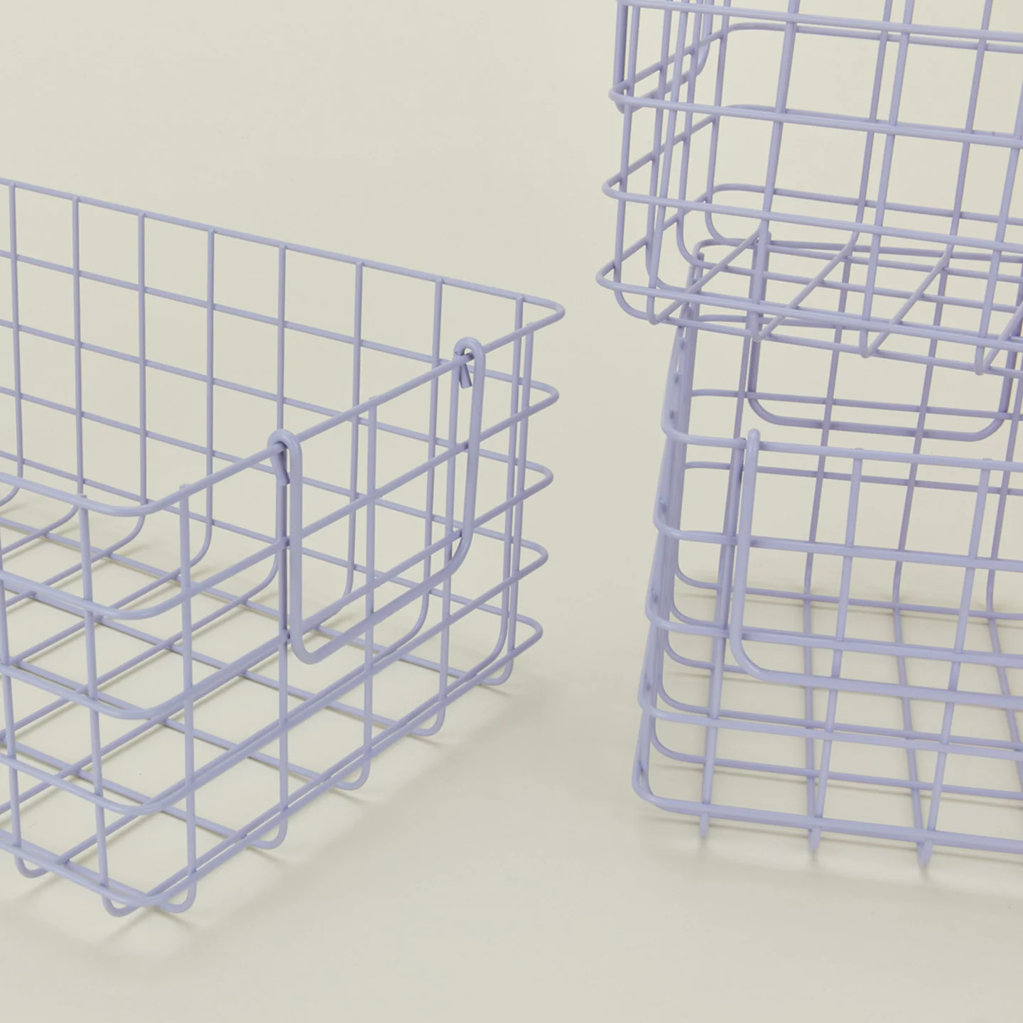 Grid Basket, Set of 3 - Lilac - Image 4