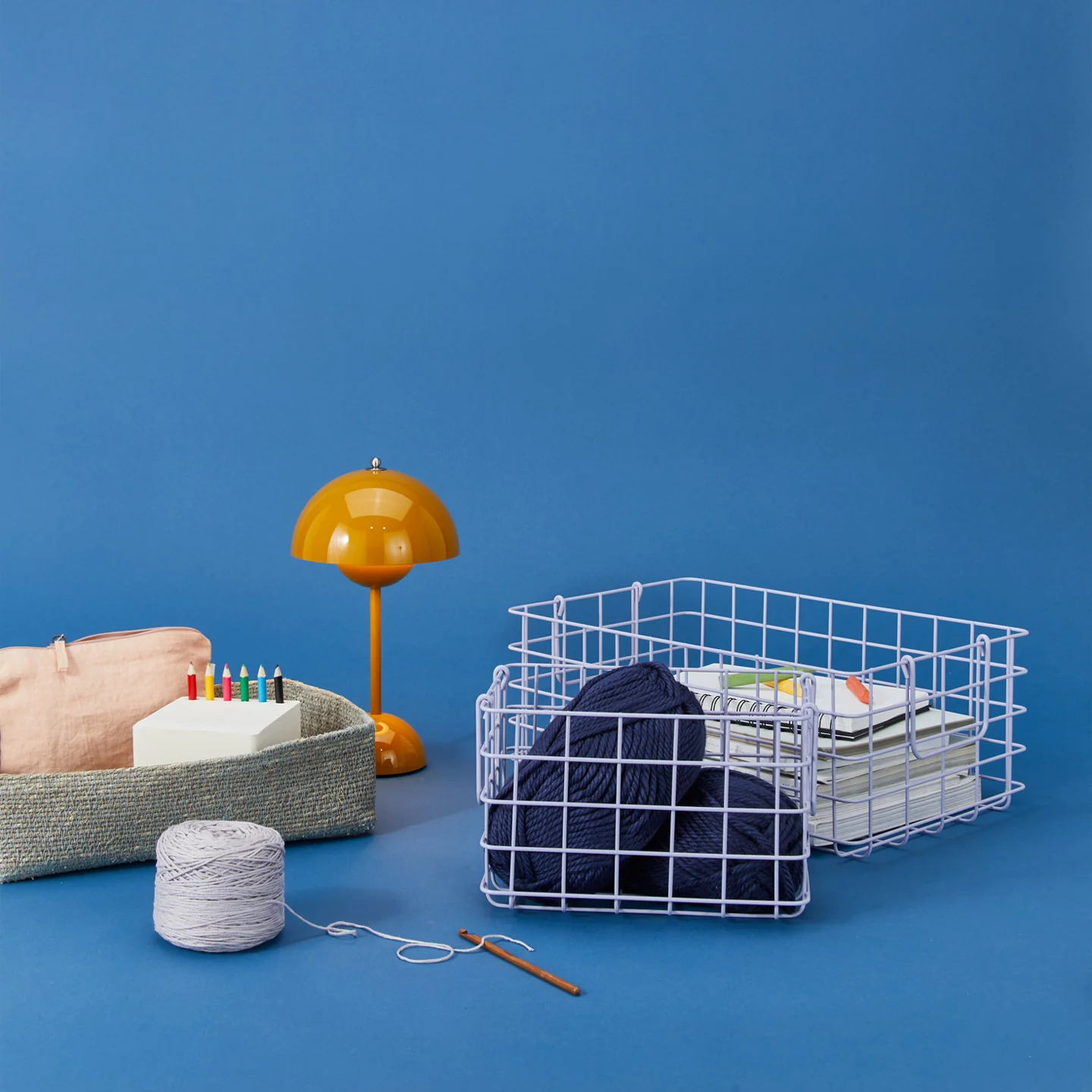 Grid Basket, Set of 3 - Lilac - Image 6