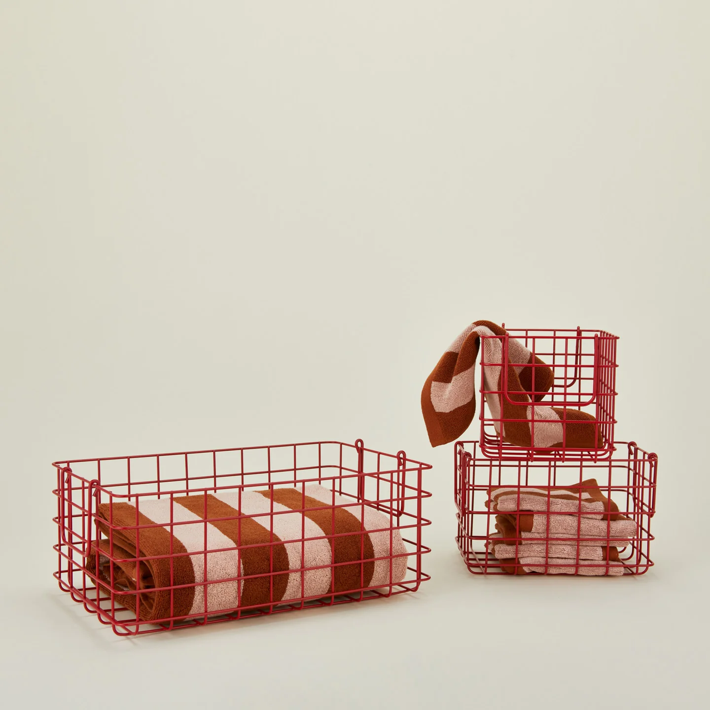 Grid Basket, Set of 3 - Poppy - Image 2