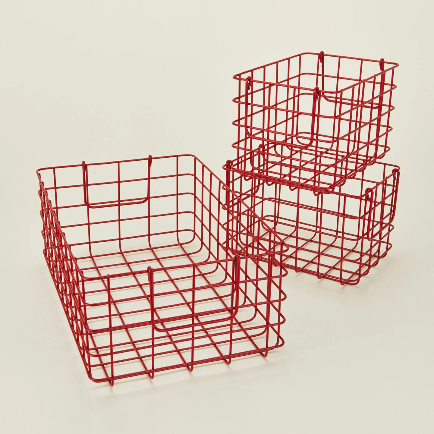 Grid Basket, Set of 3 - Poppy - Image 3