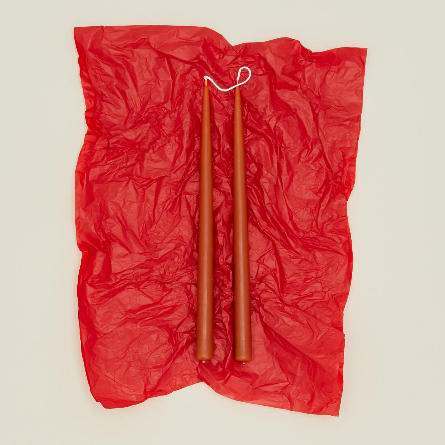 Hand Dipped Taper Set - Red - Image 2