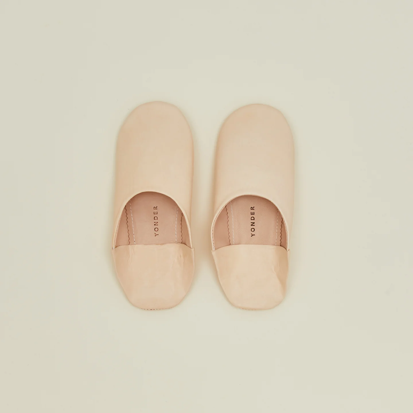 Handmade Leather Slippers - Nude