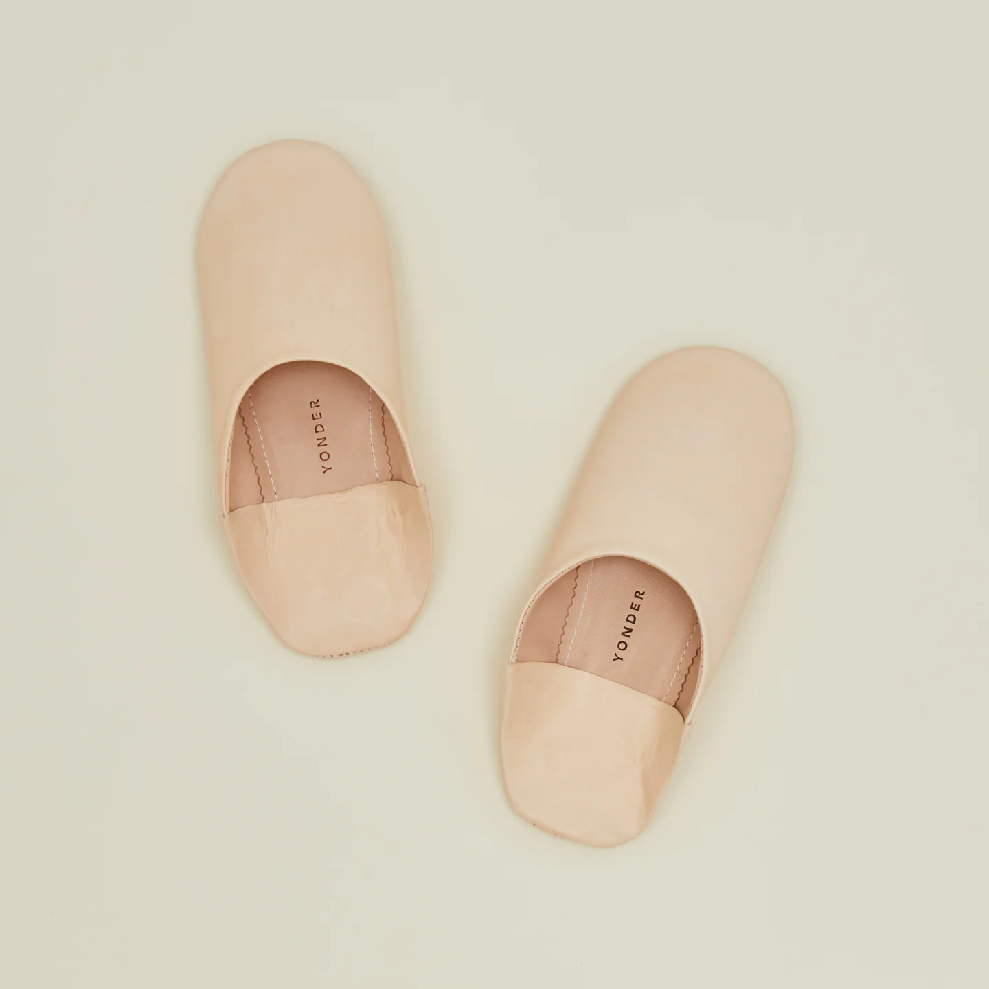 Handmade Leather Slippers - Nude - Image 2