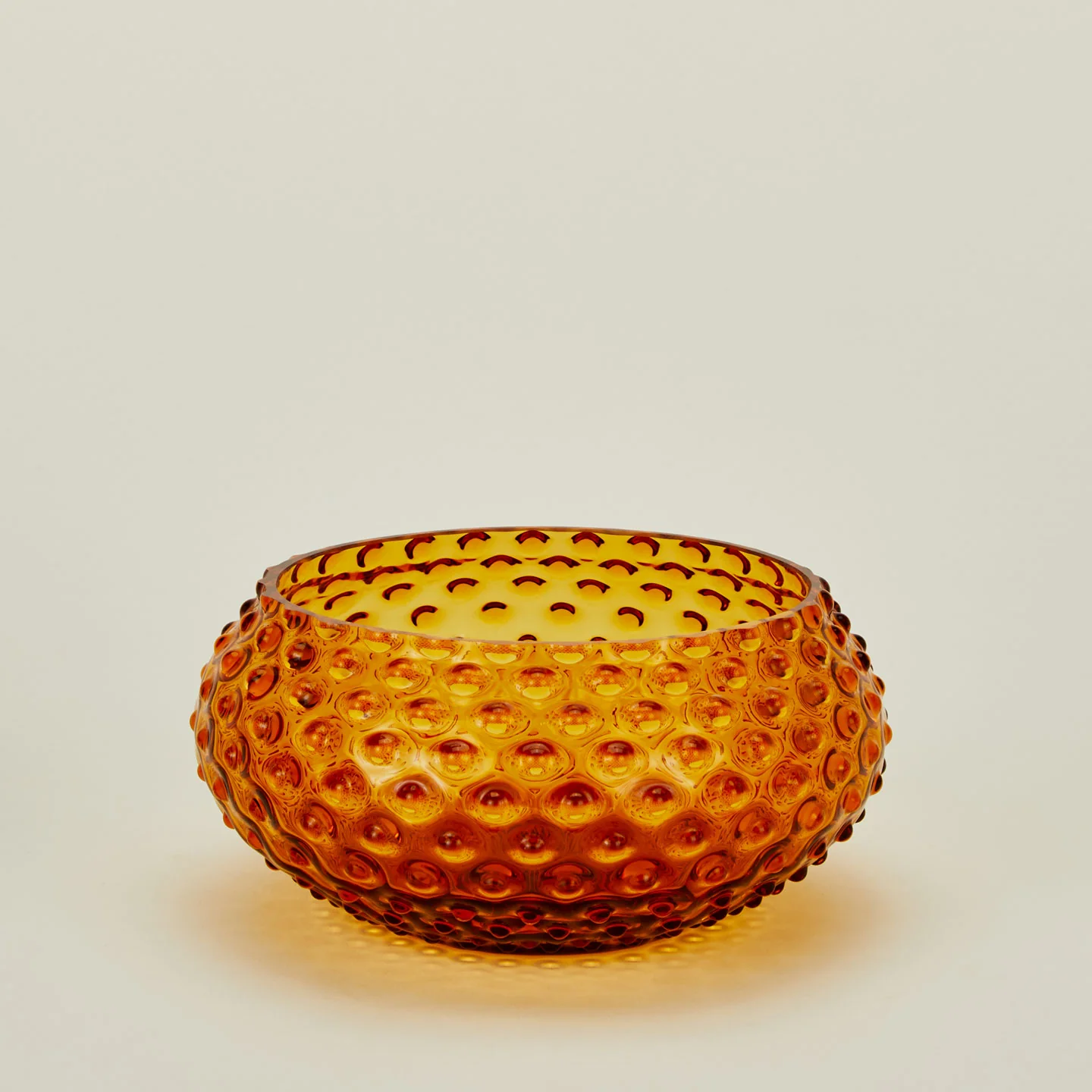 Hobnail Serving Bowl - Amber
