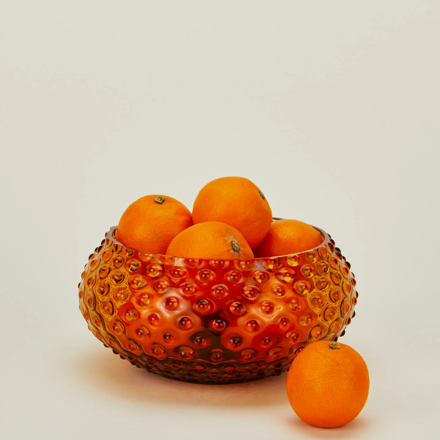 Hobnail Serving Bowl - Amber - Image 2
