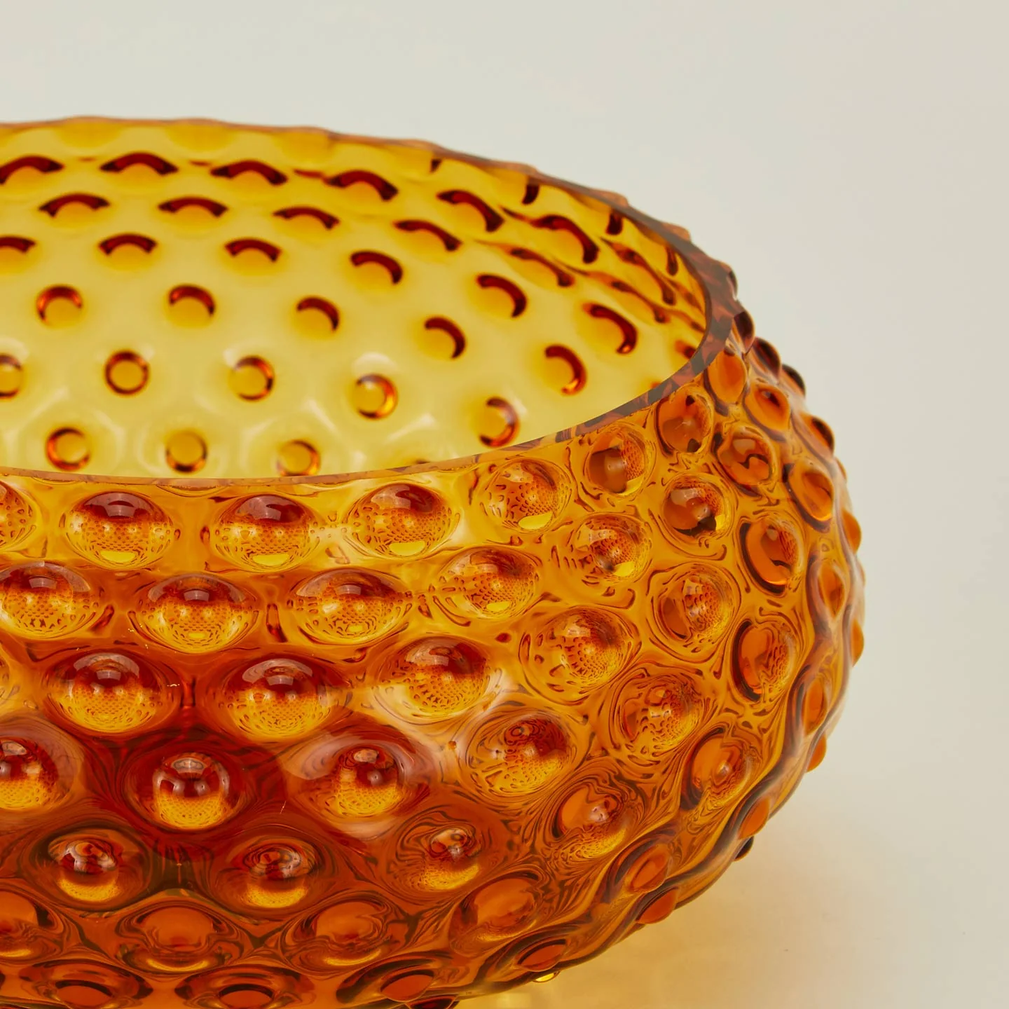 Hobnail Serving Bowl - Amber - Image 3