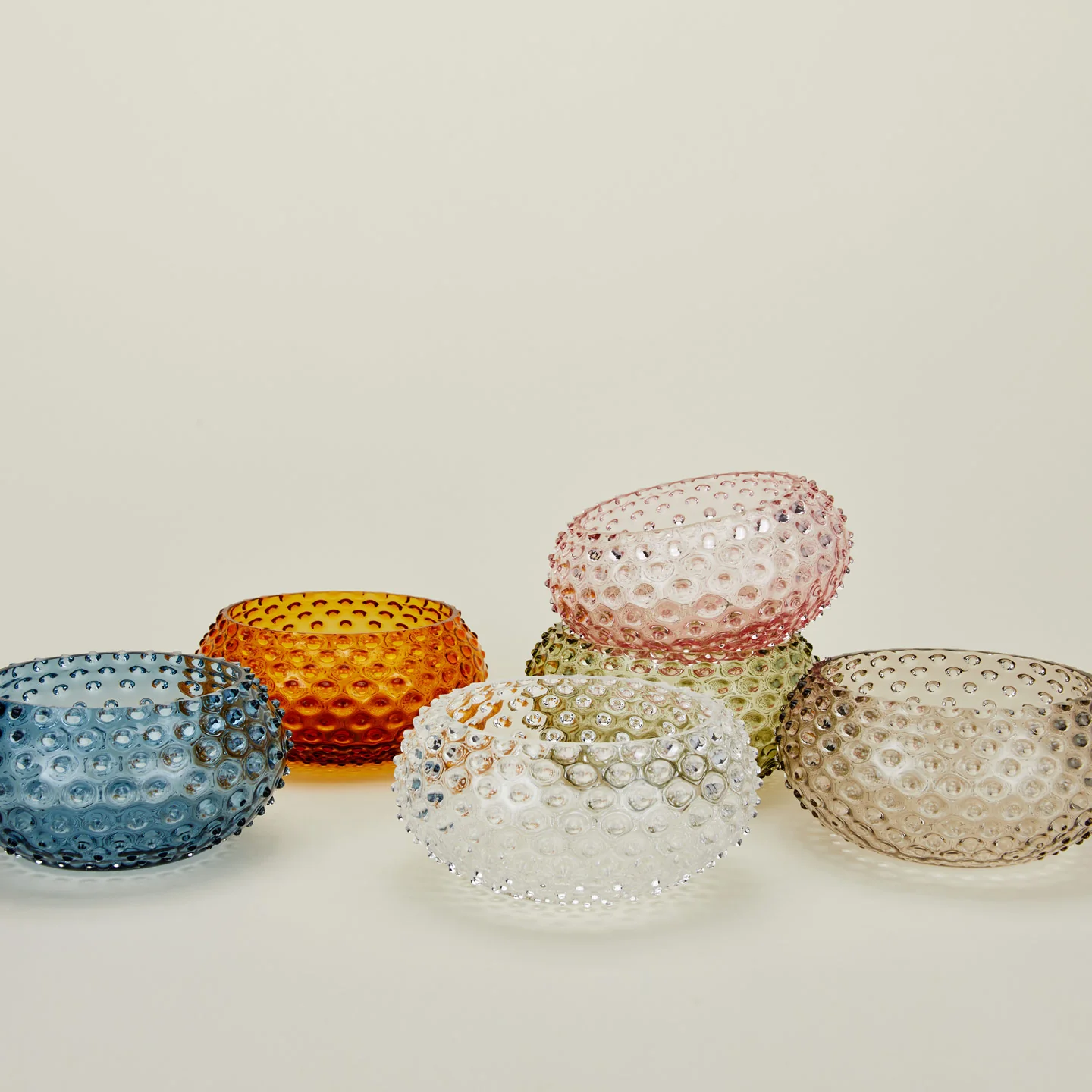Hobnail Serving Bowl - Amber - Image 5