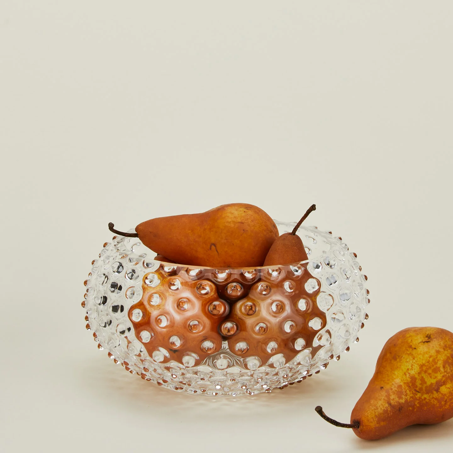 Hobnail Serving Bowl - Clear - Image 2