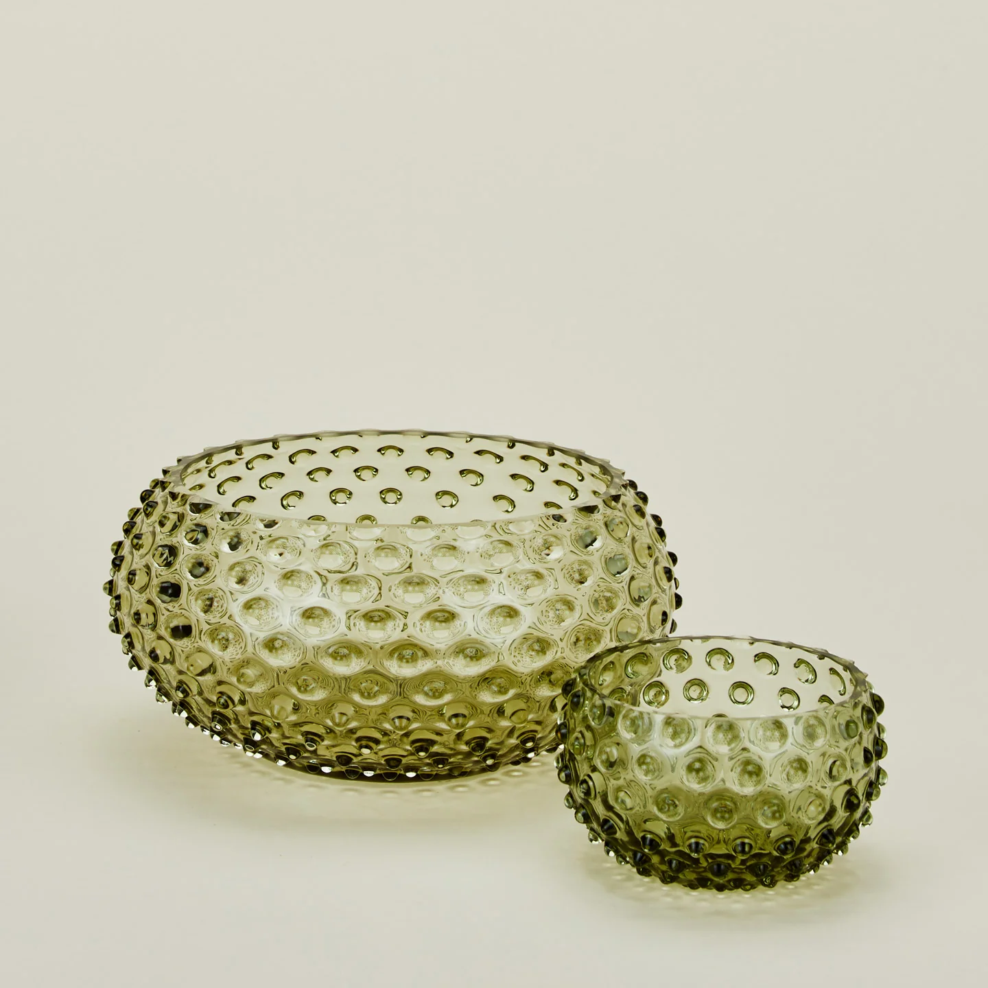 Hobnail Serving Bowl - Olive - Image 4