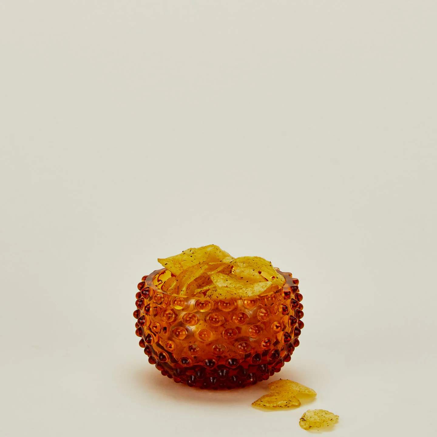 Hobnail Tapas Bowl - Amber - Image 2