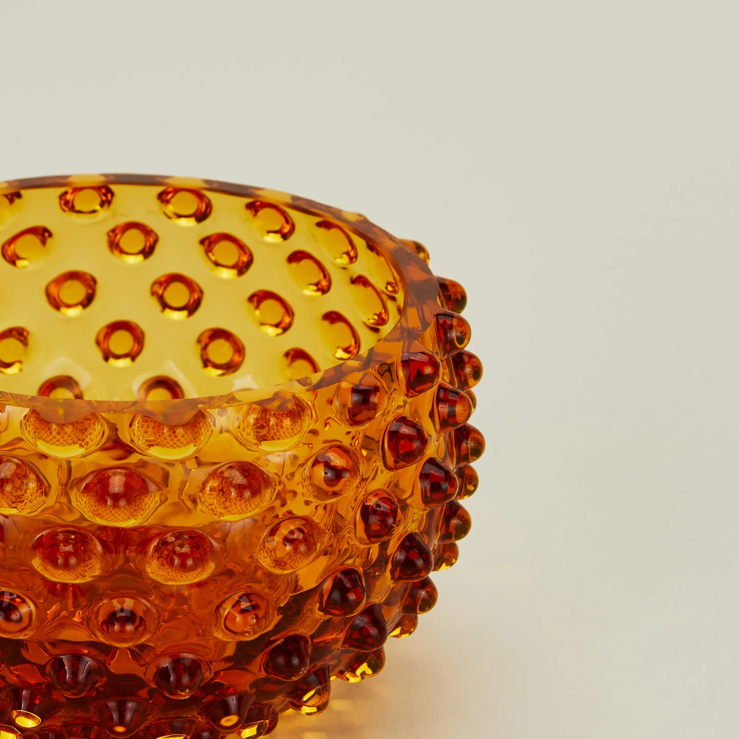 Hobnail Tapas Bowl - Amber - Image 3