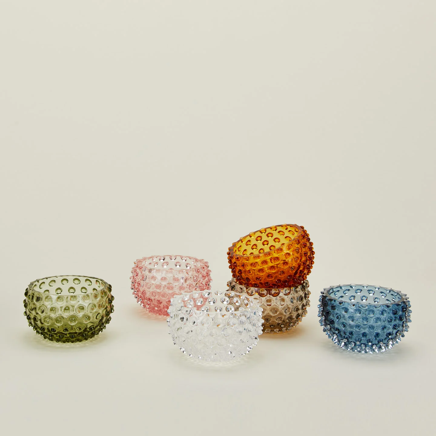 Hobnail Tapas Bowl - Amber - Image 5