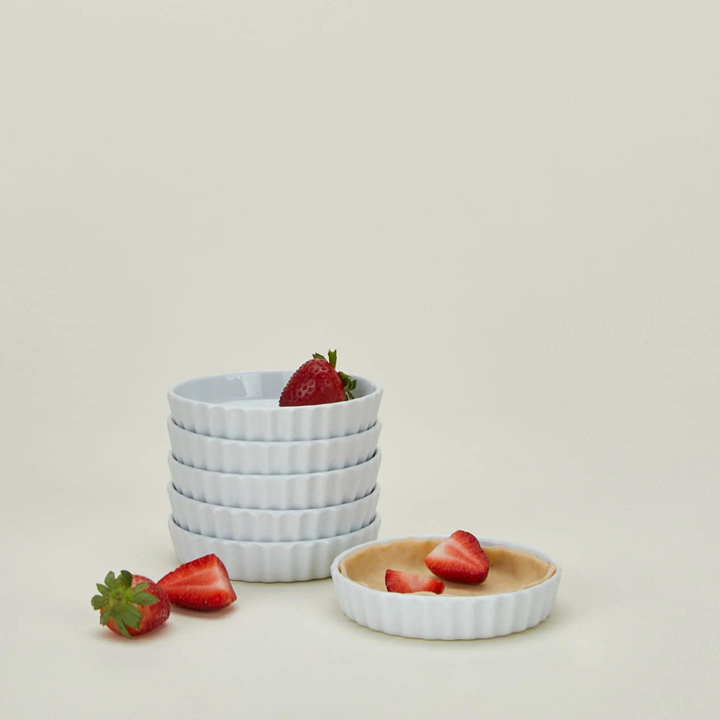 Individual Round Tart Dish, Set of 6 - Image 2