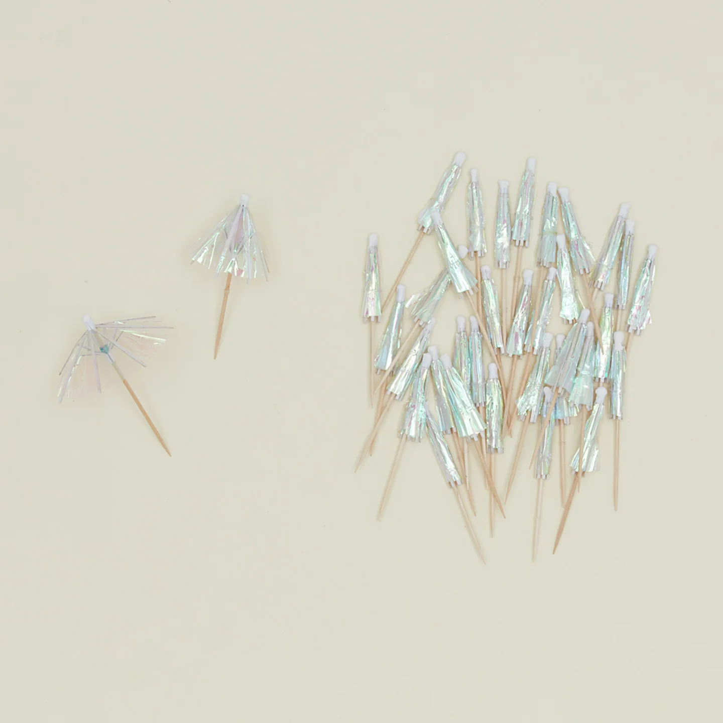 Iridescent Cocktail Umbrella, Set of 35