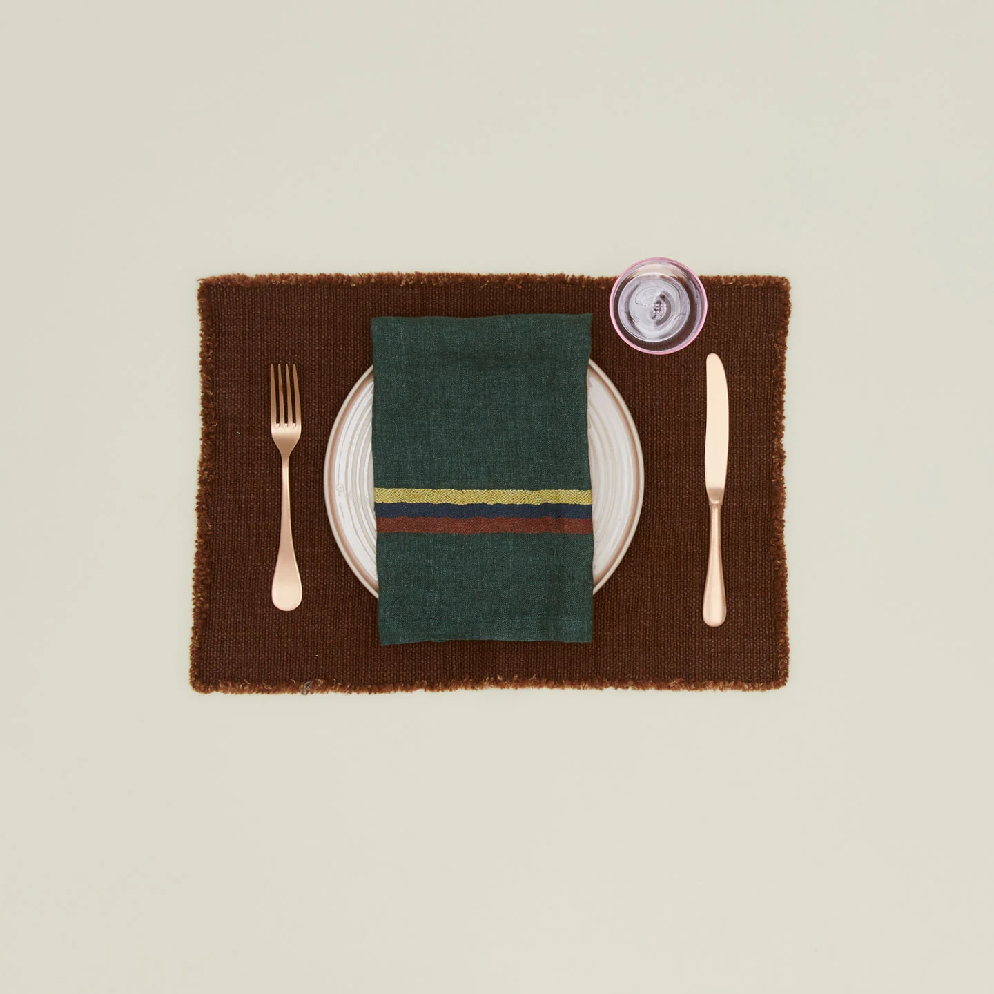 Jasper Placemat, Set of 2 - Leather Linen Wool - Image 4