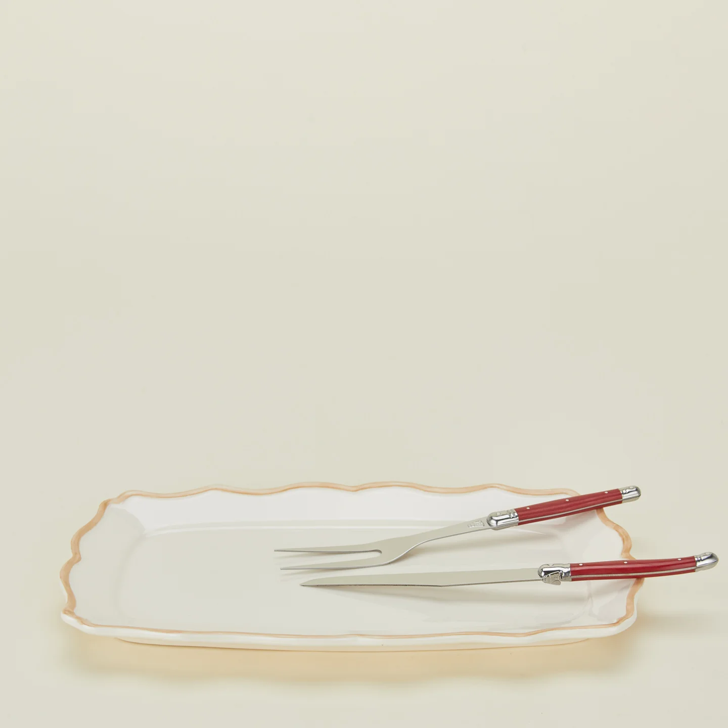 Jean Dubost Carving Set - Red - Image 4