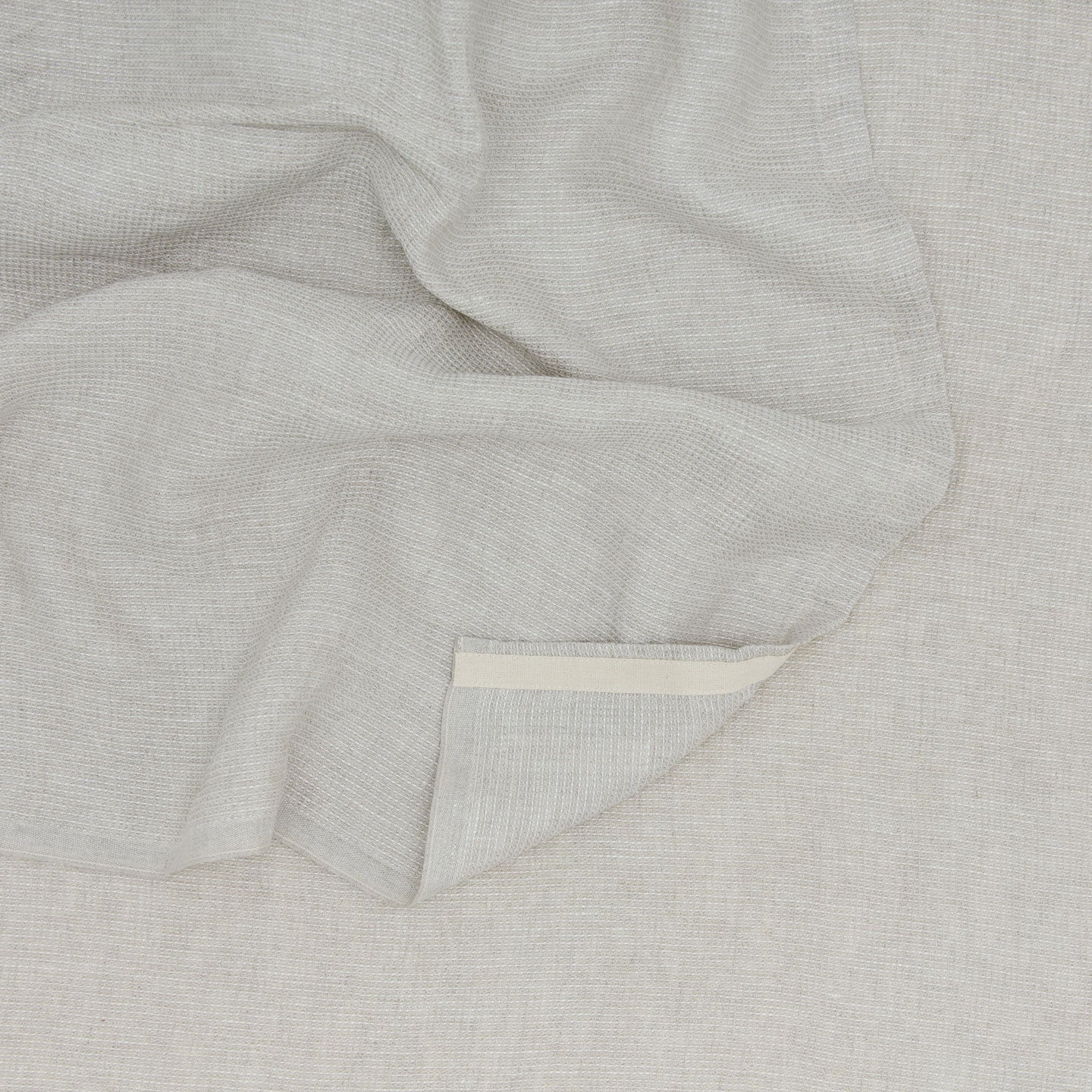 Washed Linen Waffle Throw Blanket - Natural - Image 4
