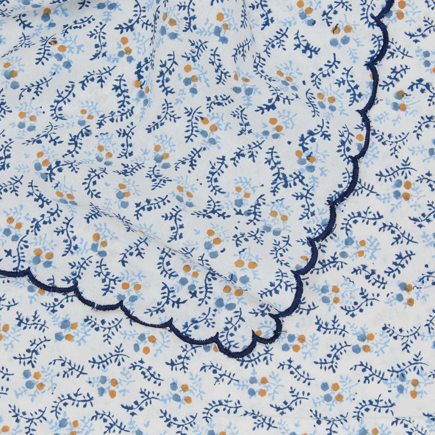 Little Flowers Rectangular Tablecloth - Blue - Image 3