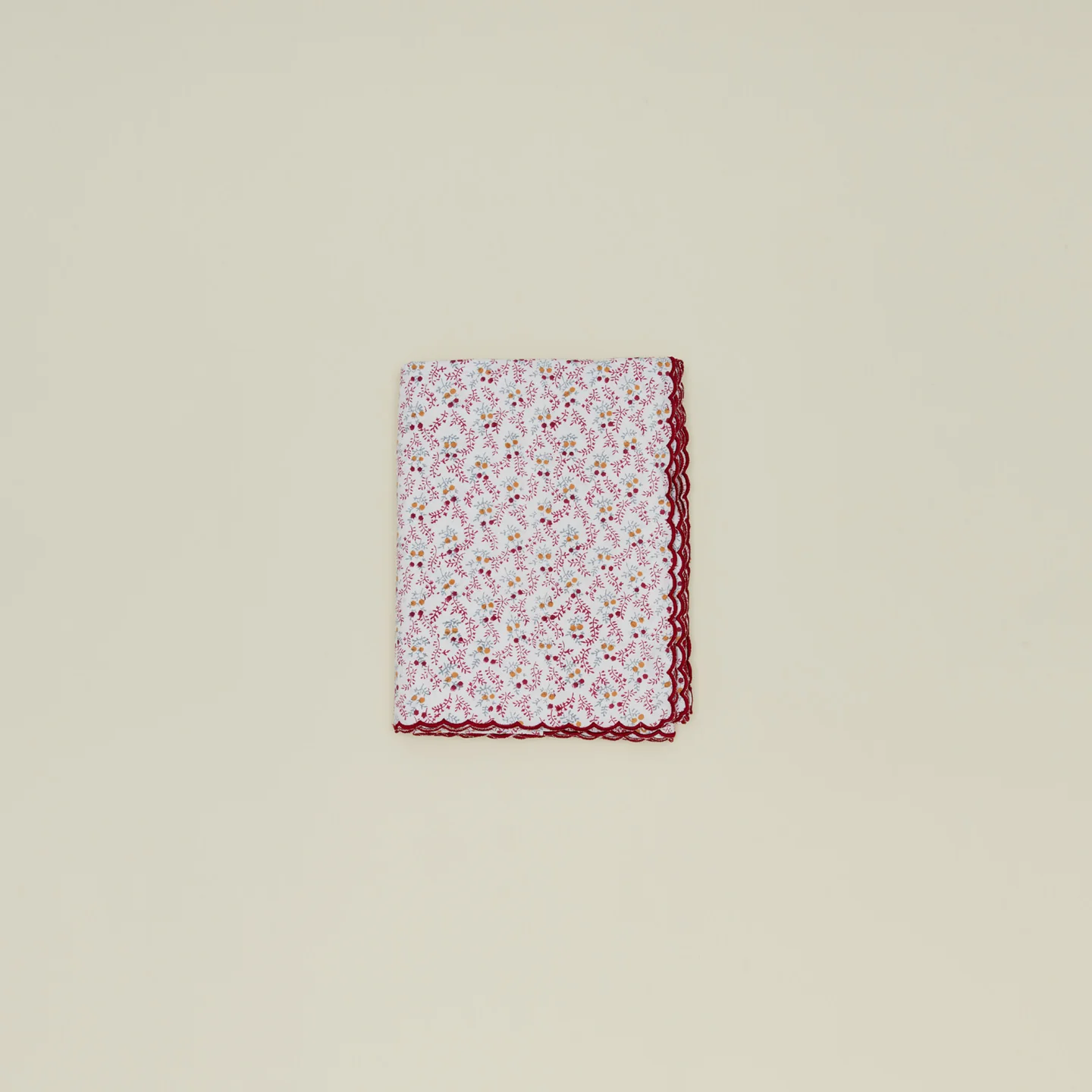 Little Flowers Rectangular Tablecloth - Maroon - Image 4