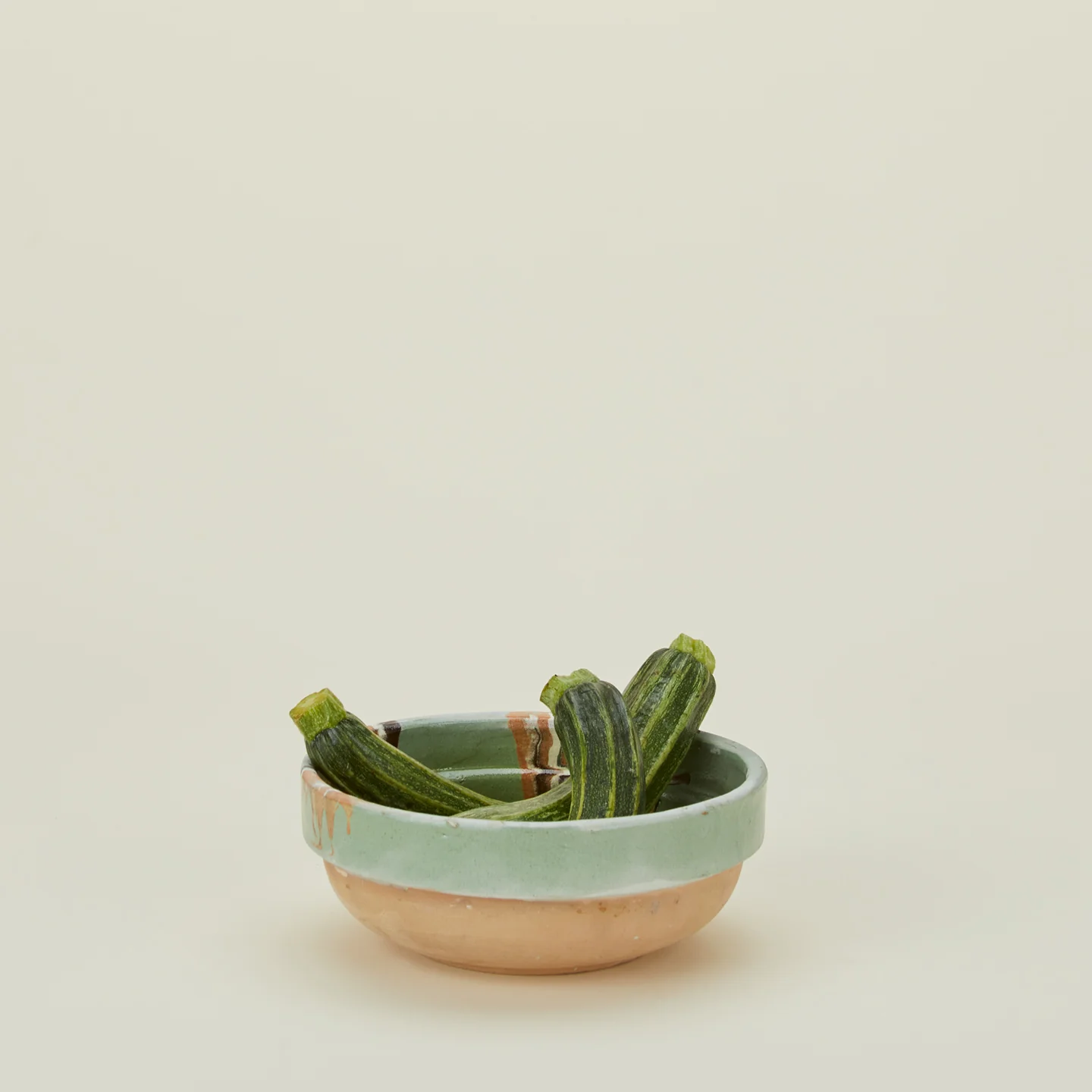 Marbleized Green Glazed Bowl - Image 4