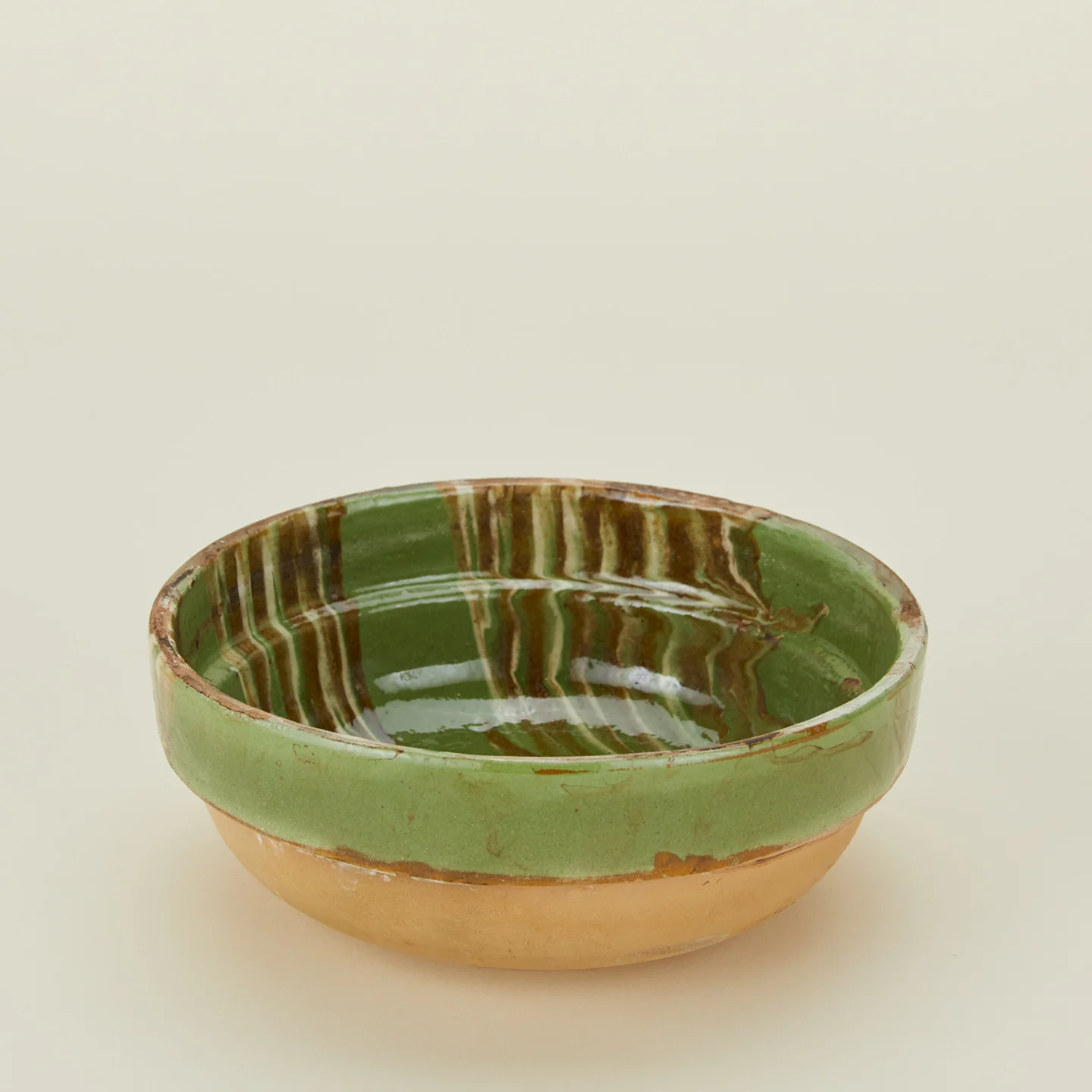 Marbleized Green Glazed Bowl - Image 5