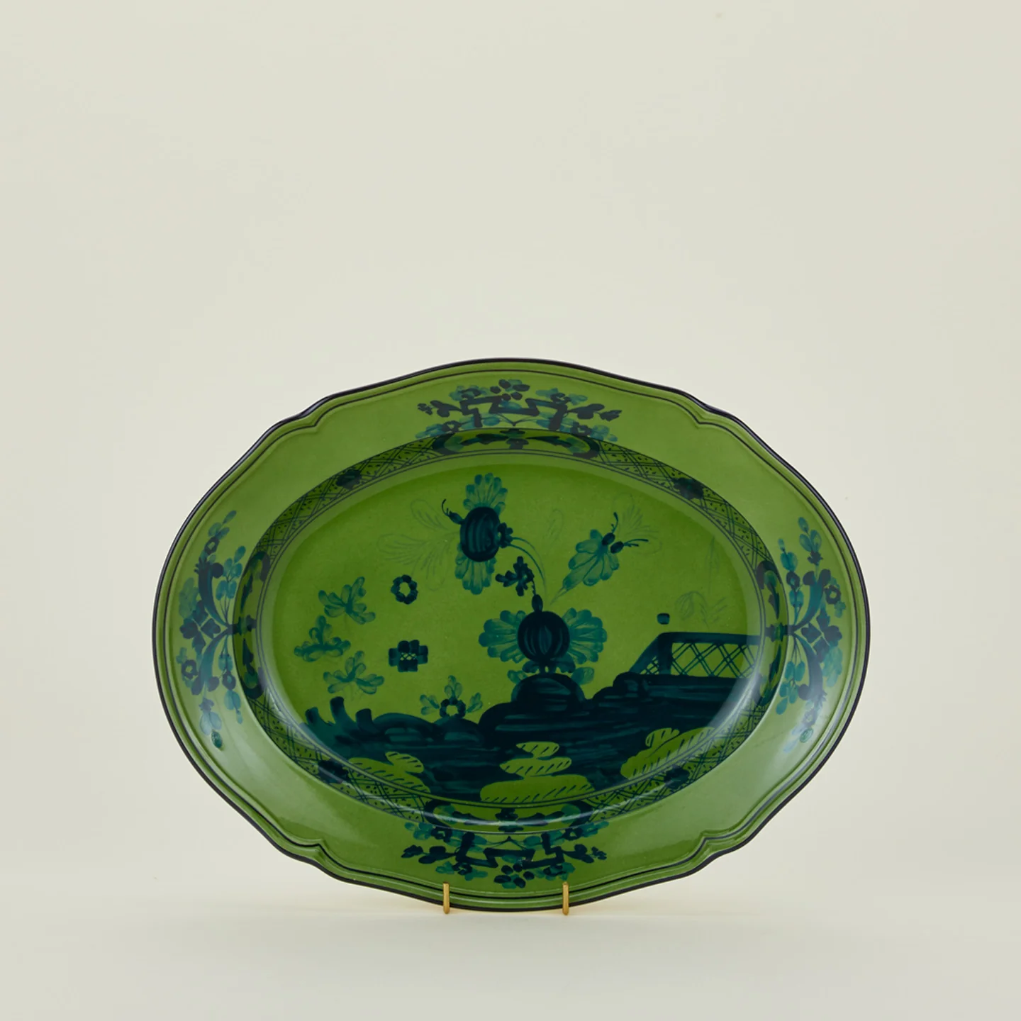 Oriente Italiano Oval Platter, 15" - Malachite