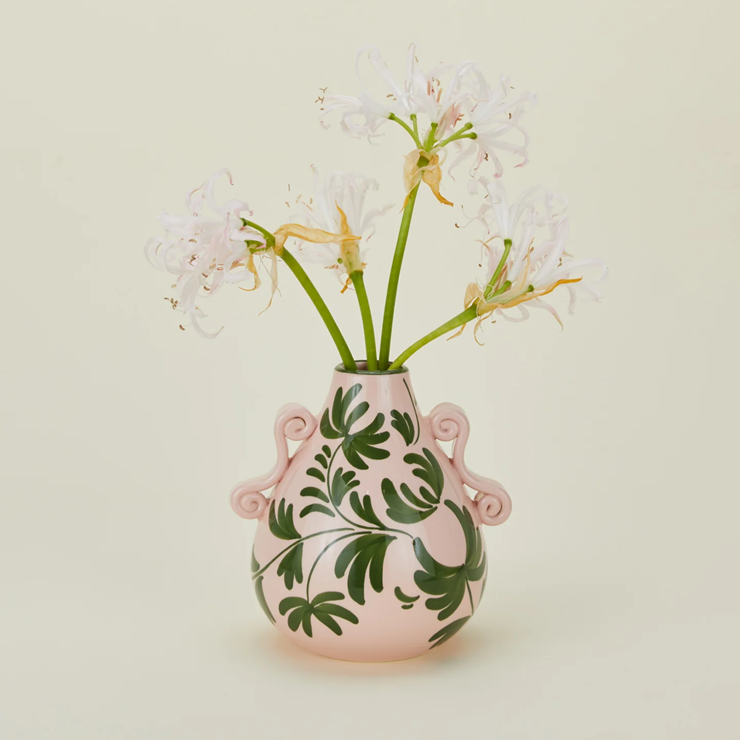 Painted Teardrop Vase - Nude/Olive - Image 2