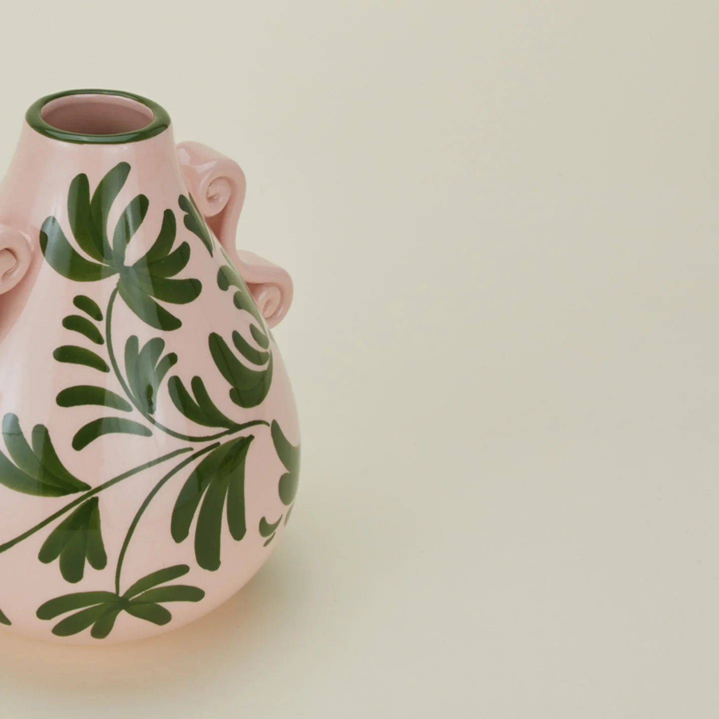 Painted Teardrop Vase - Nude/Olive - Image 3