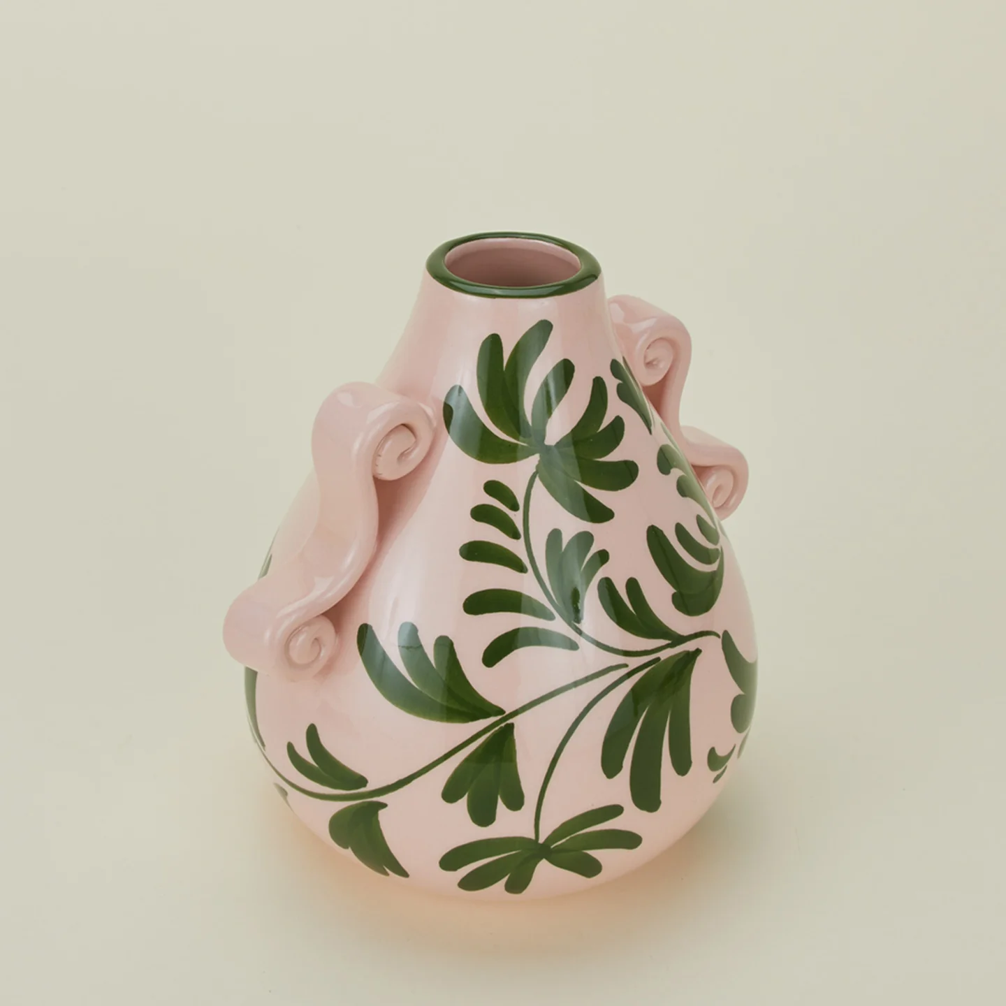 Painted Teardrop Vase - Nude/Olive - Image 4
