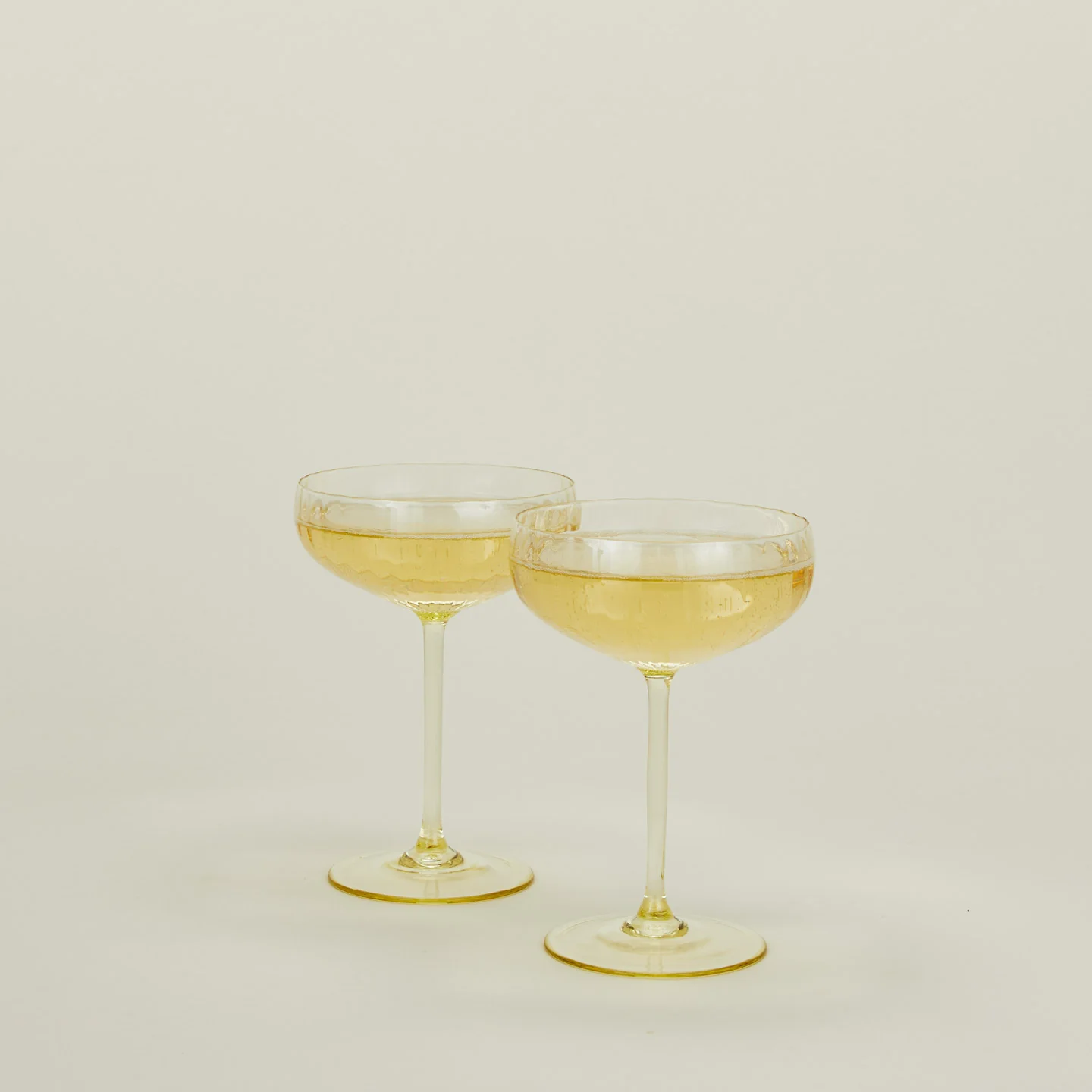 Ribbed Cocktail Coupe, Set of 2 - Amber - Image 2