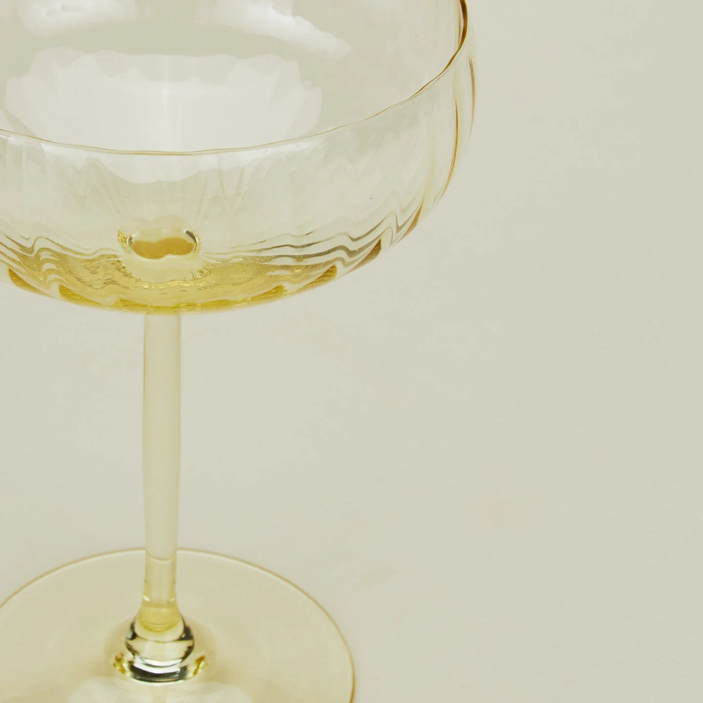 Ribbed Cocktail Coupe, Set of 2 - Amber - Image 3