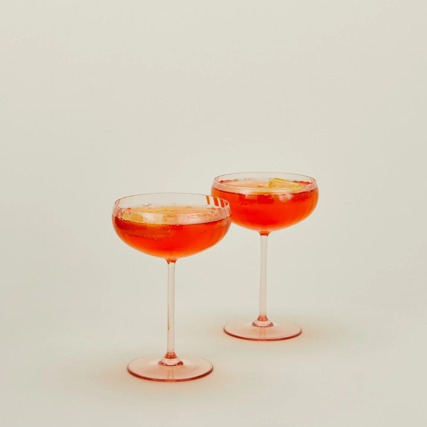 Ribbed Cocktail Coupe, Set of 2 - Blush - Image 2