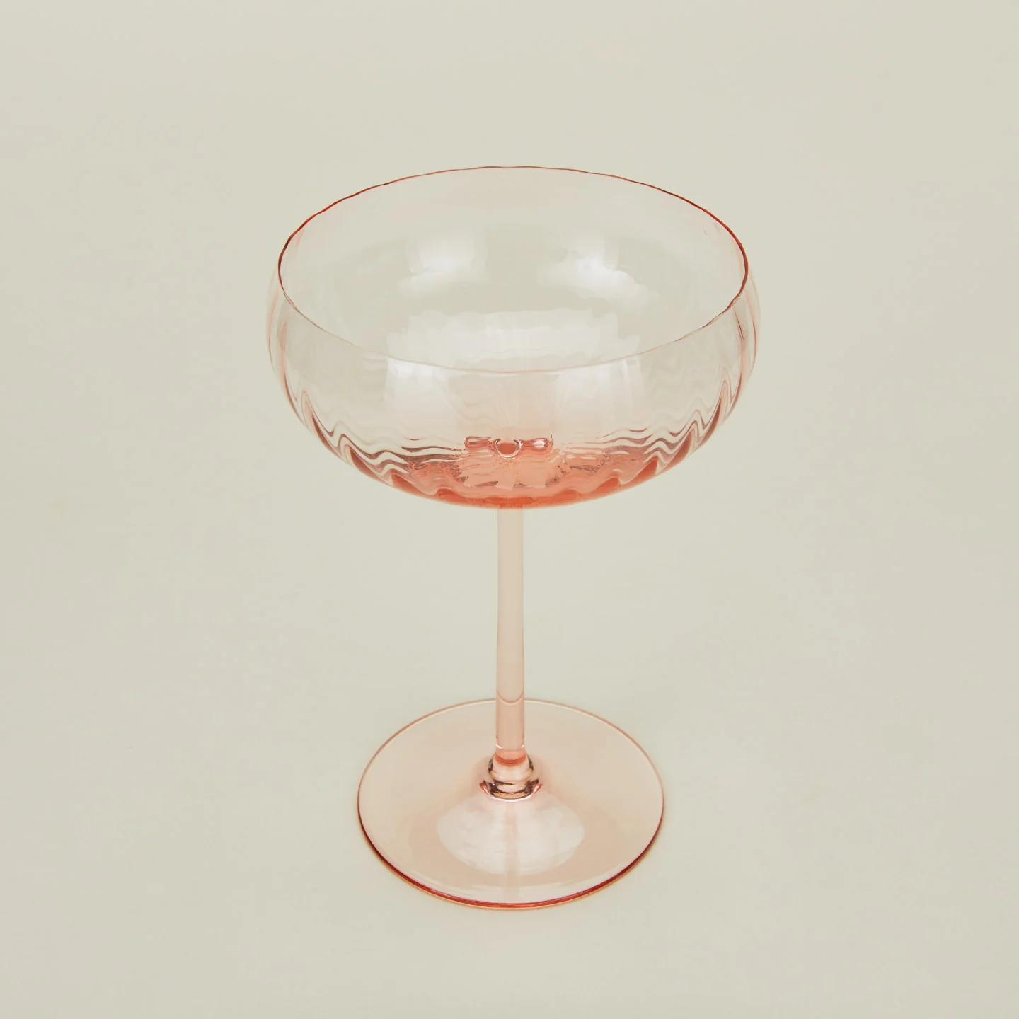 Ribbed Cocktail Coupe, Set of 2 - Blush - Image 4