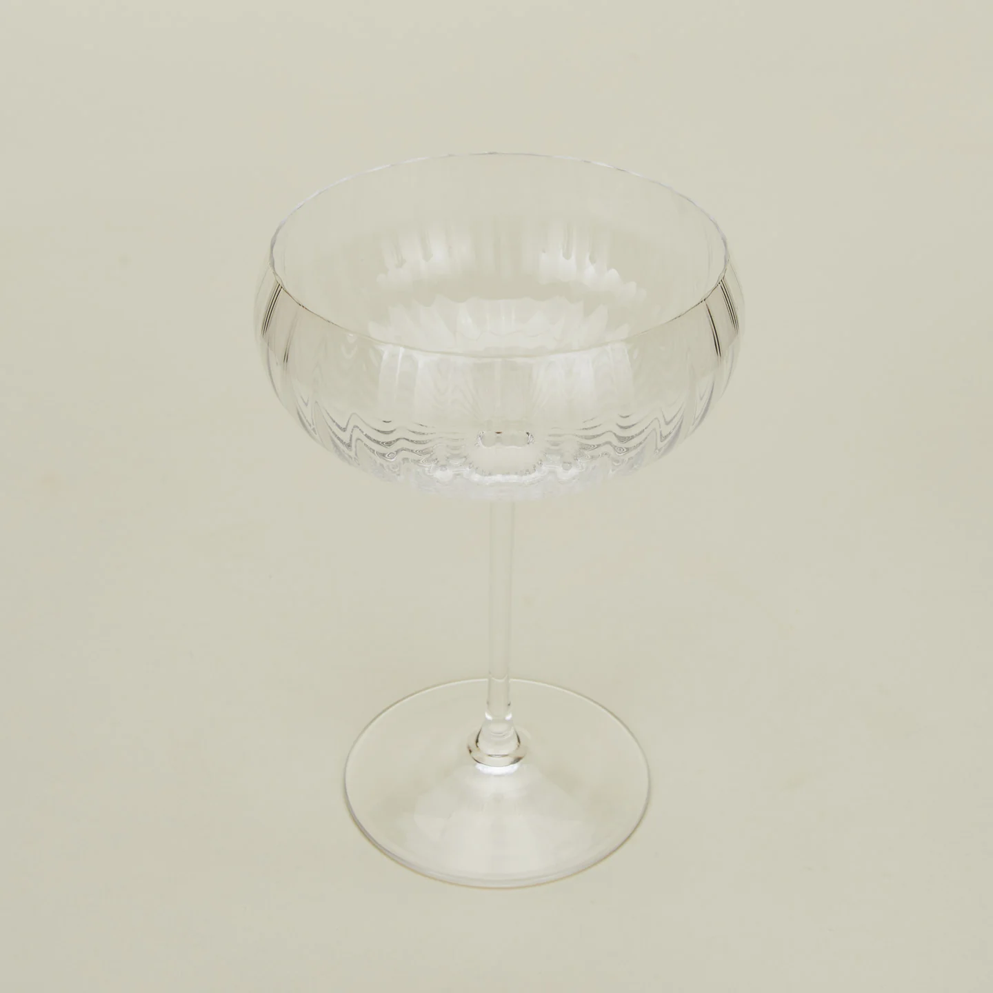 Ribbed Cocktail Coupe, Set of 2 - Clear - Image 4