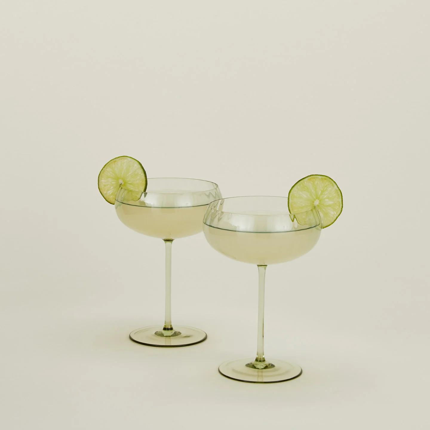 Ribbed Cocktail Coupe, Set of 2 - Olive - Image 2