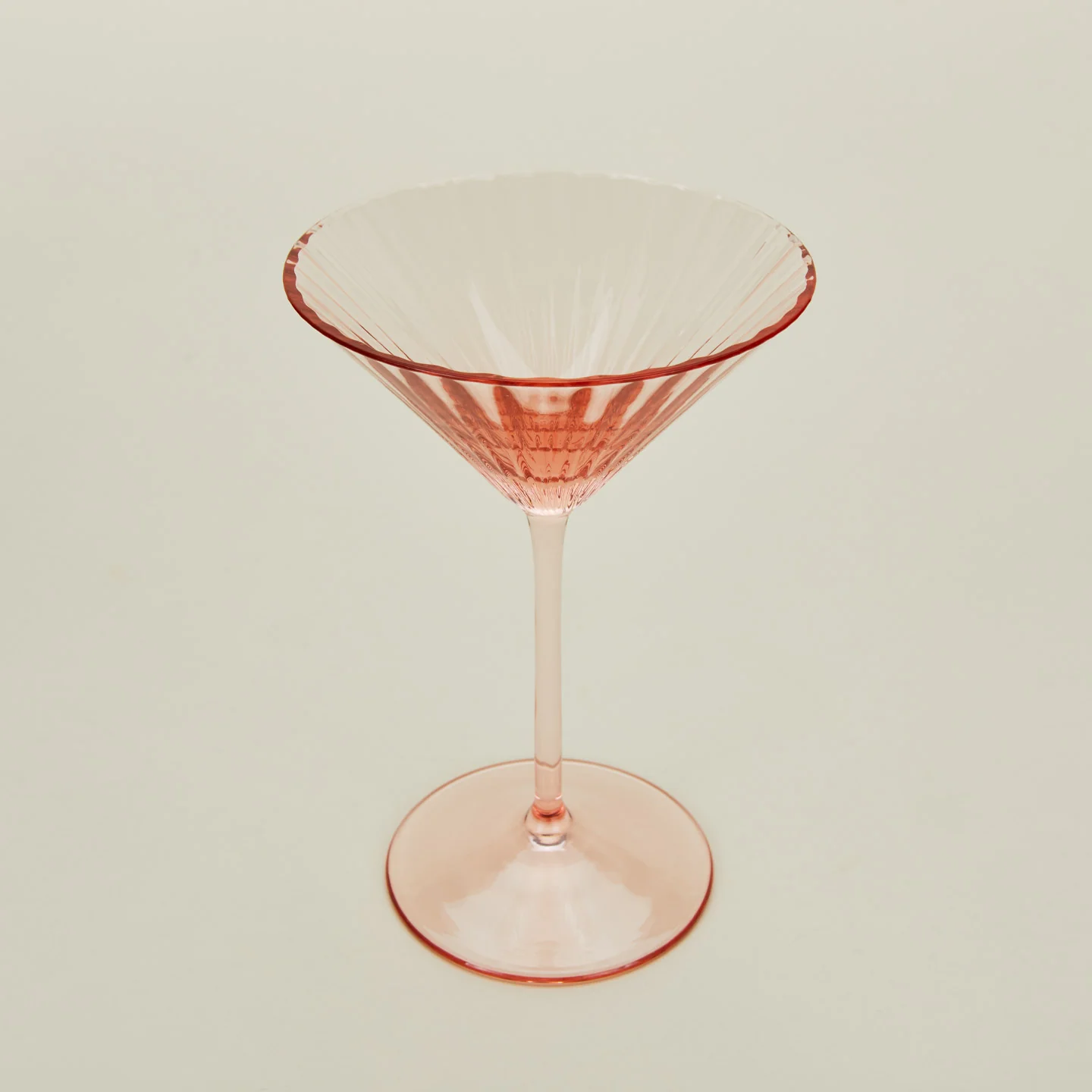 Ribbed Martini Glass, Set of 2 - Blush - Image 4