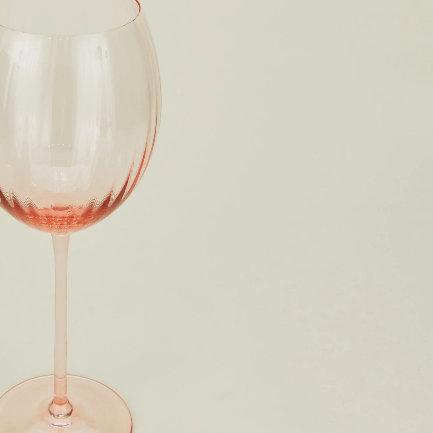 Ribbed White Wine Glass, Set of 2 - Blush - Image 3