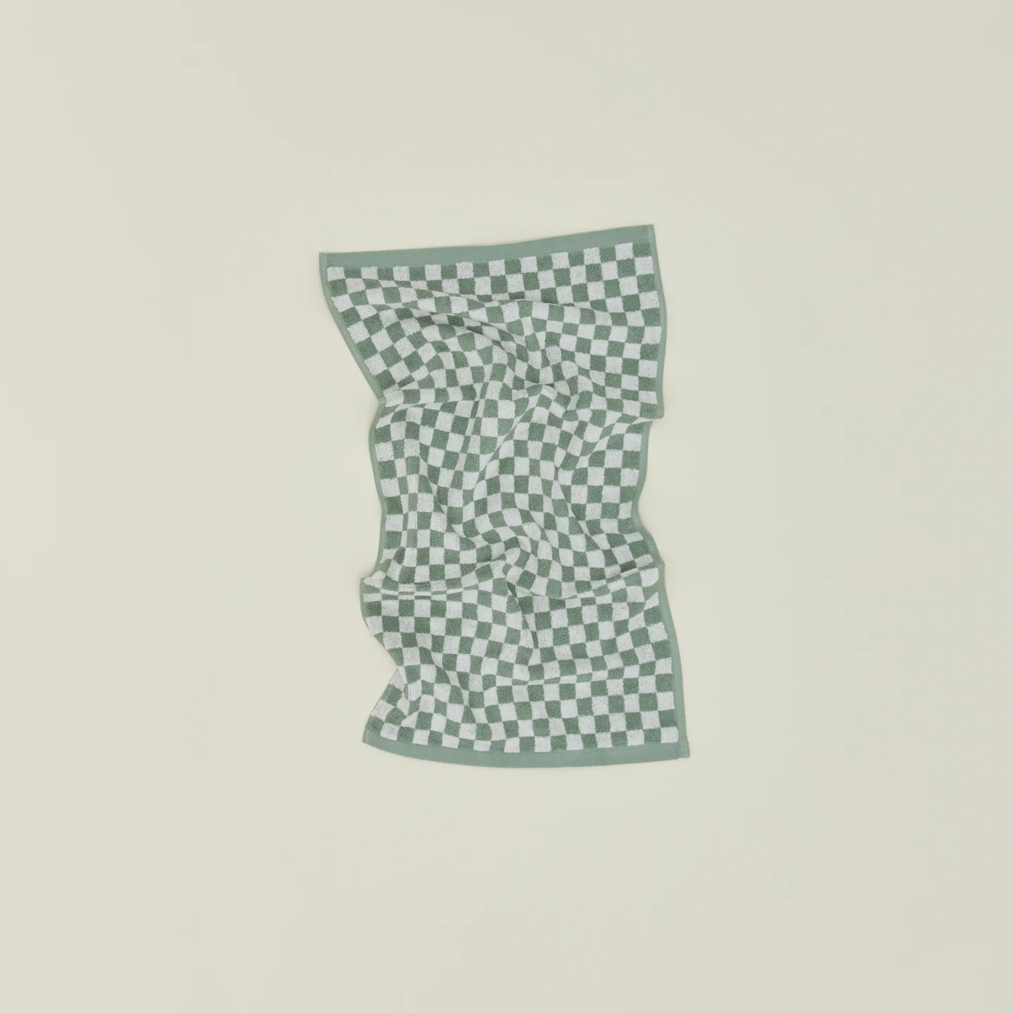 Roman Check Towel - Sage - Image 3