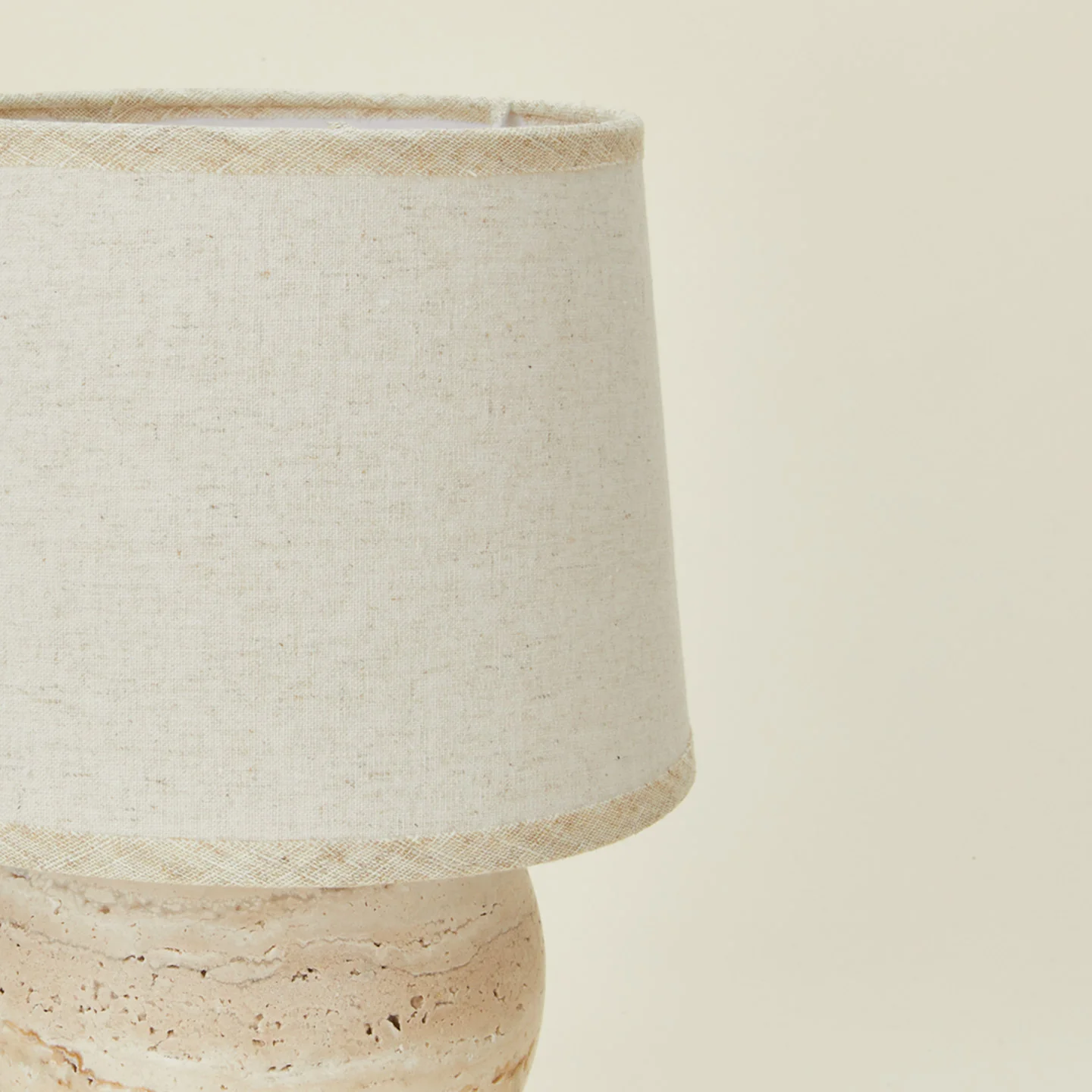 Round Silee Travertine Lamp - Image 5