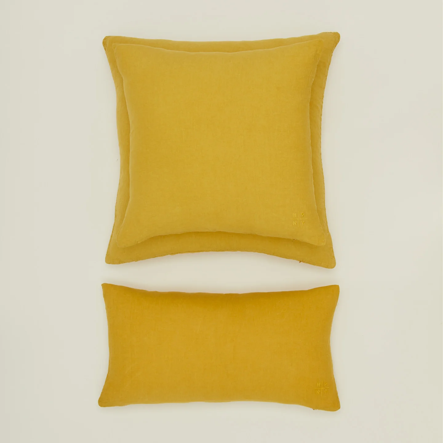Simple Linen 22x22 Pillow - Mustard - Image 2