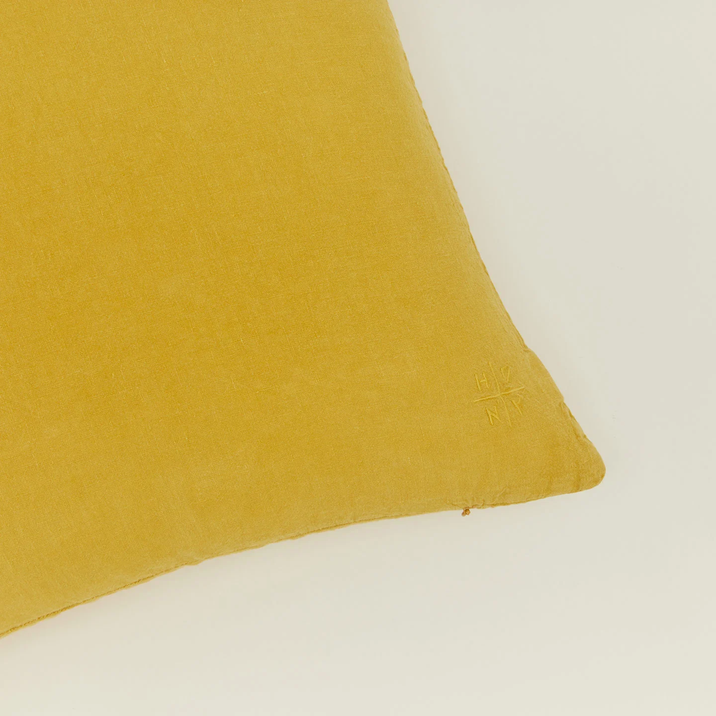 Simple Linen 22x22 Pillow - Mustard - Image 3