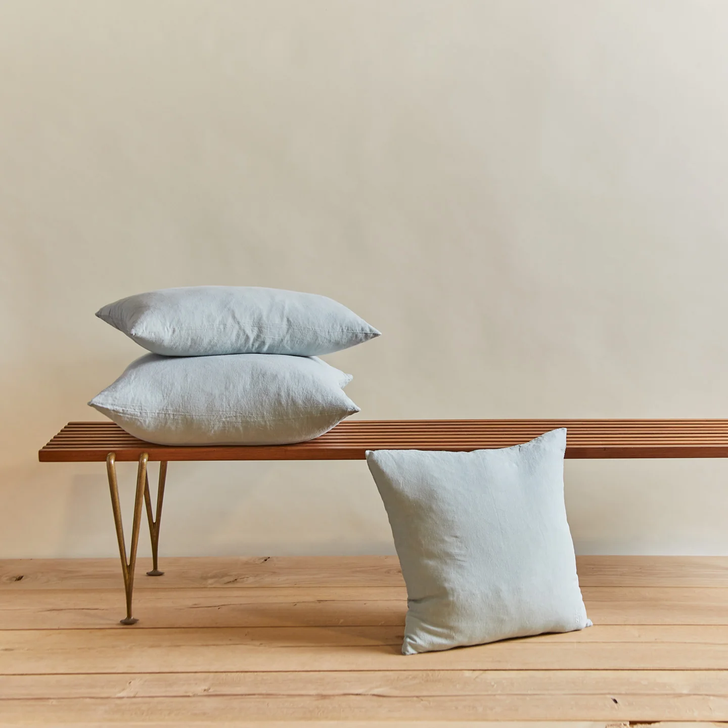 Simple Linen 22x22 Pillow - Sky - Image 6