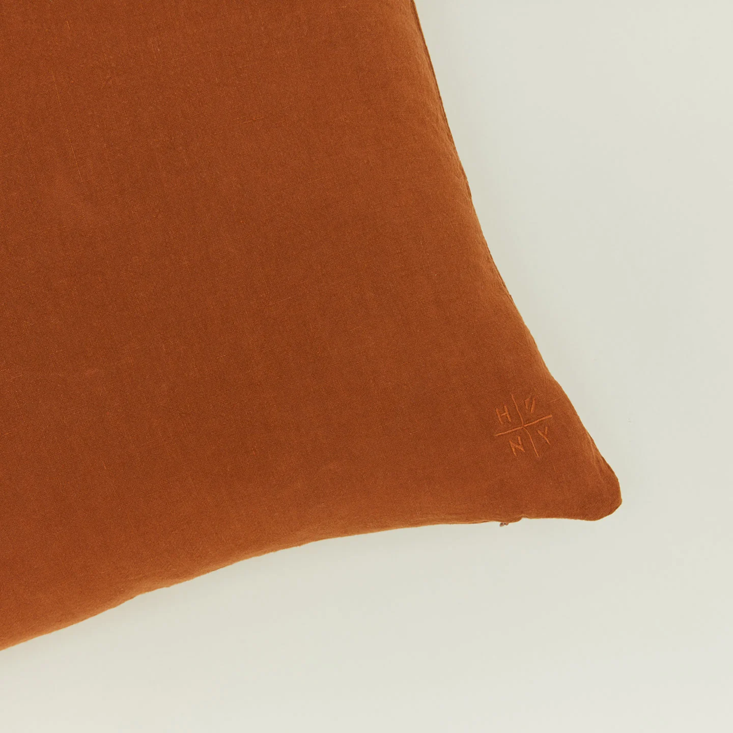 Simple Linen 22x22 Pillow - Terracotta - Image 3