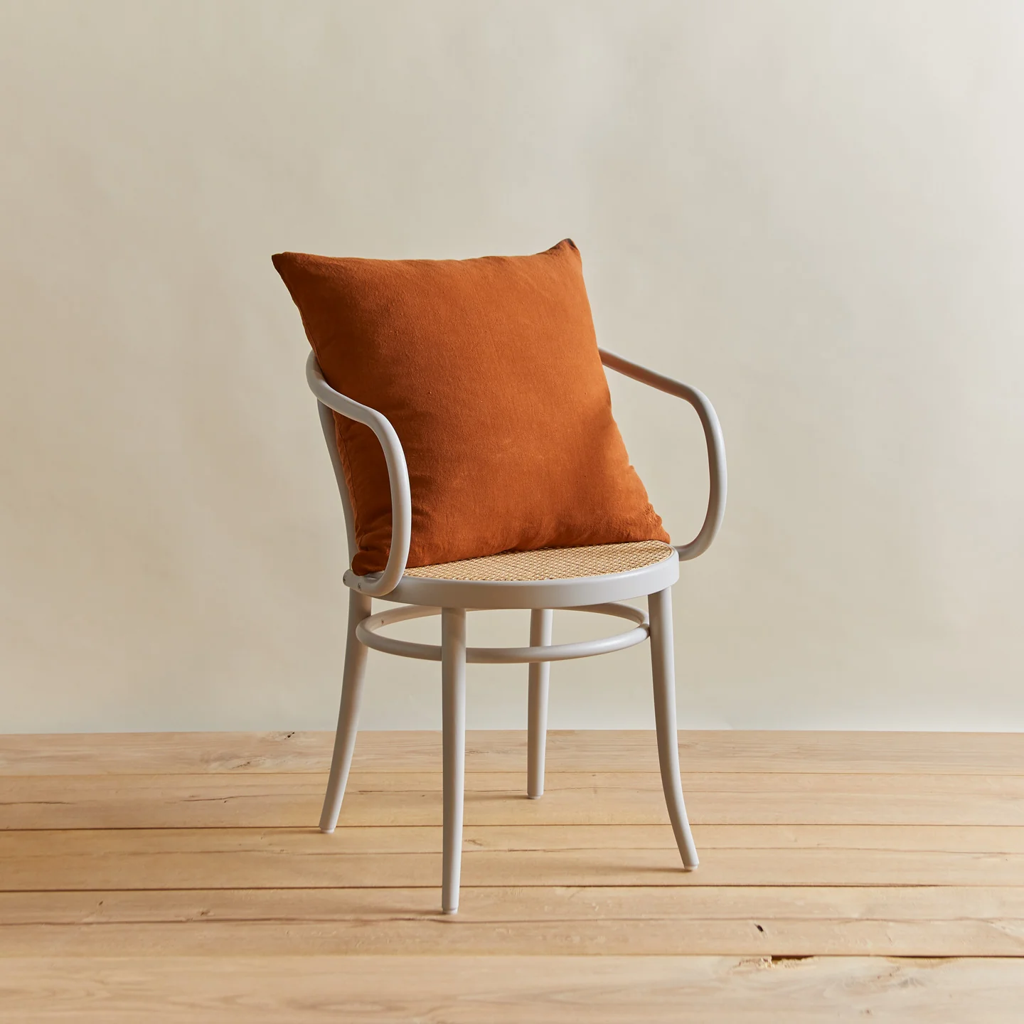 Simple Linen 22x22 Pillow - Terracotta - Image 4