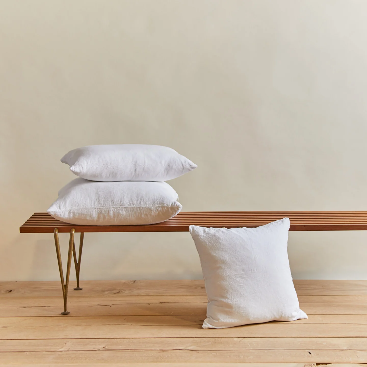 Simple Linen 22x22 Pillow - White - Image 5