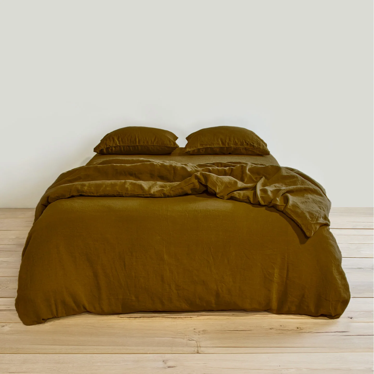 Simple Linen Duvet - Bronze - Image 2