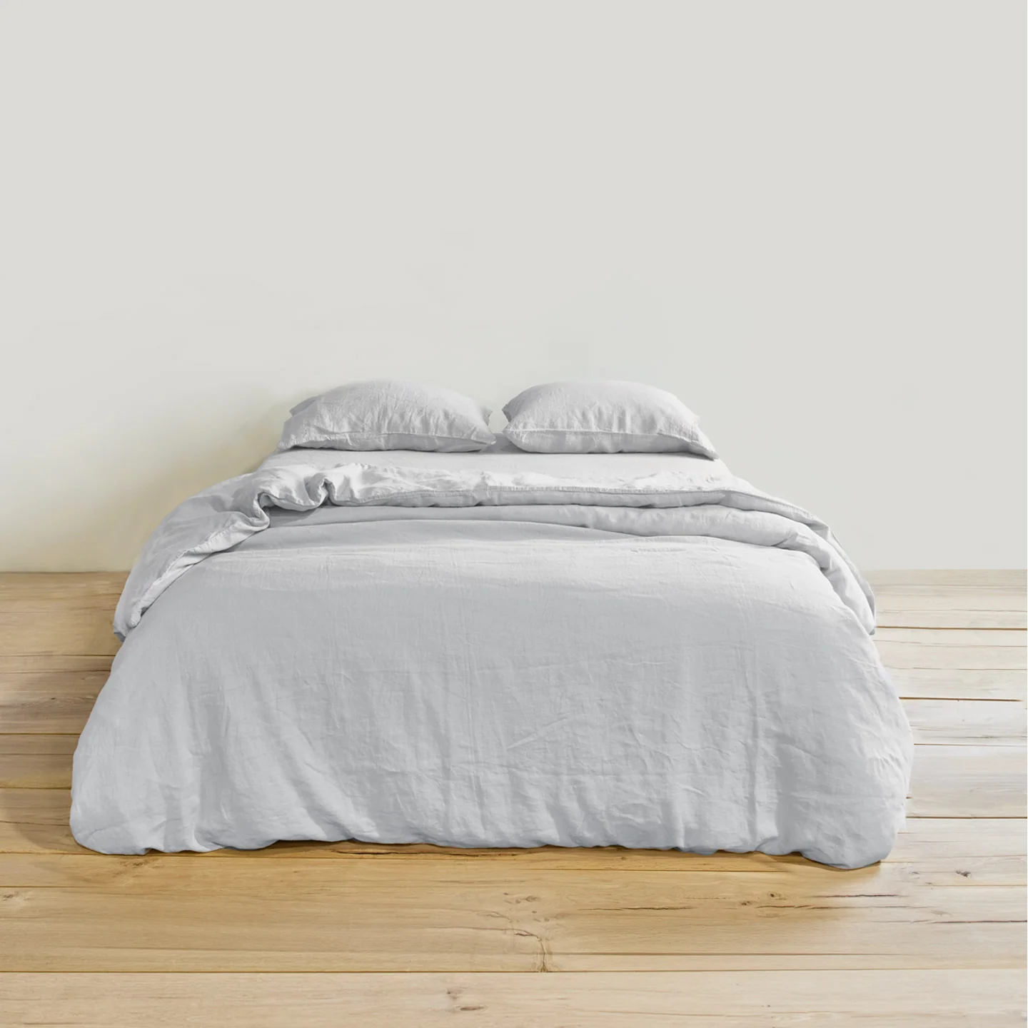 Simple Linen Duvet - Light Grey - Image 2
