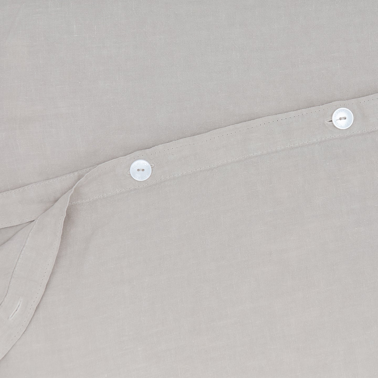 Simple Linen Duvet - Light Grey - Image 3