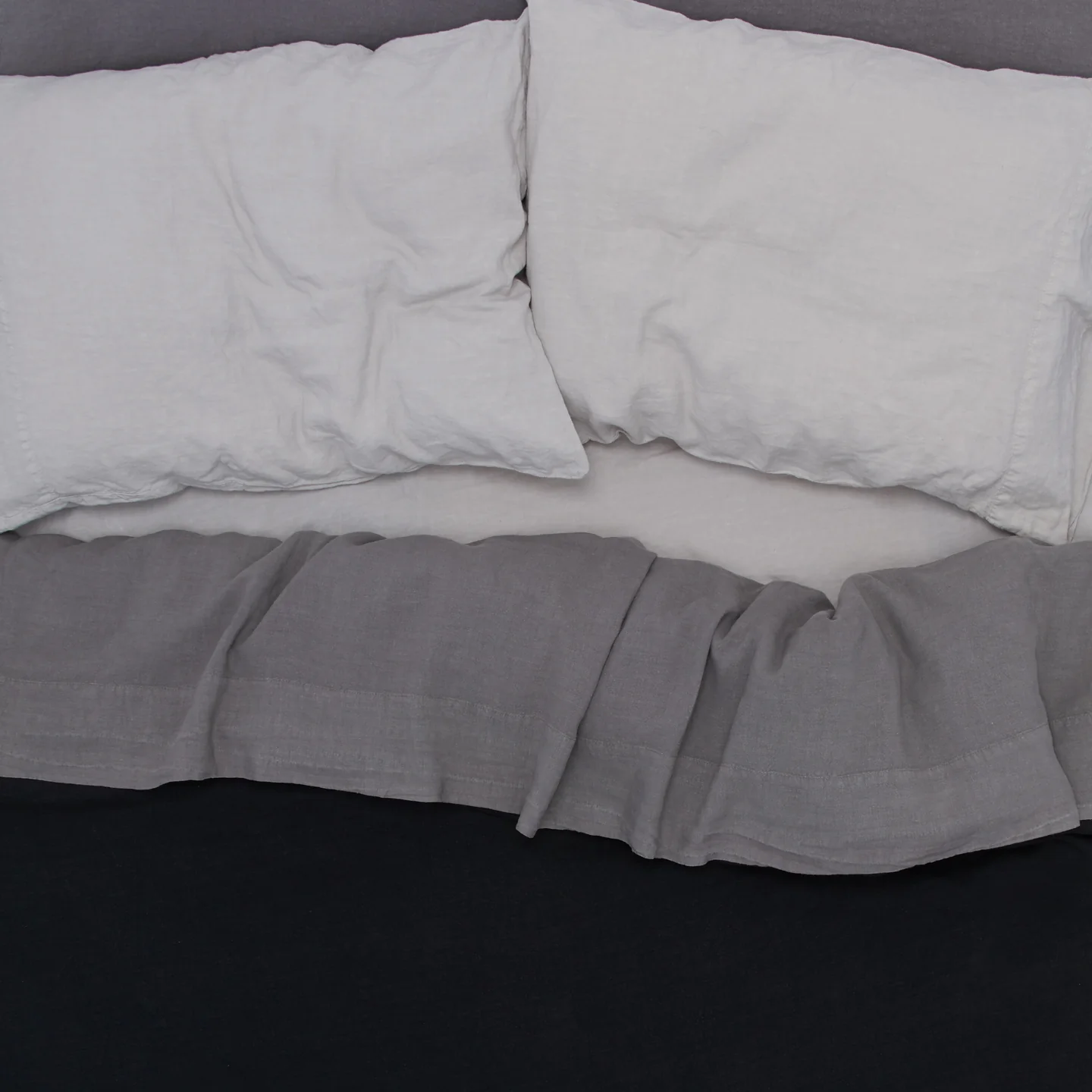 Simple Linen Duvet - Light Grey - Image 5