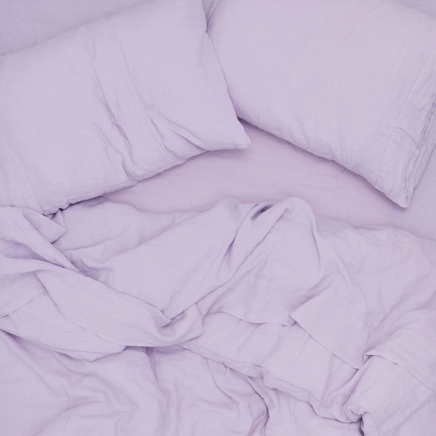 Simple Linen Duvet - Lilac - Image 5